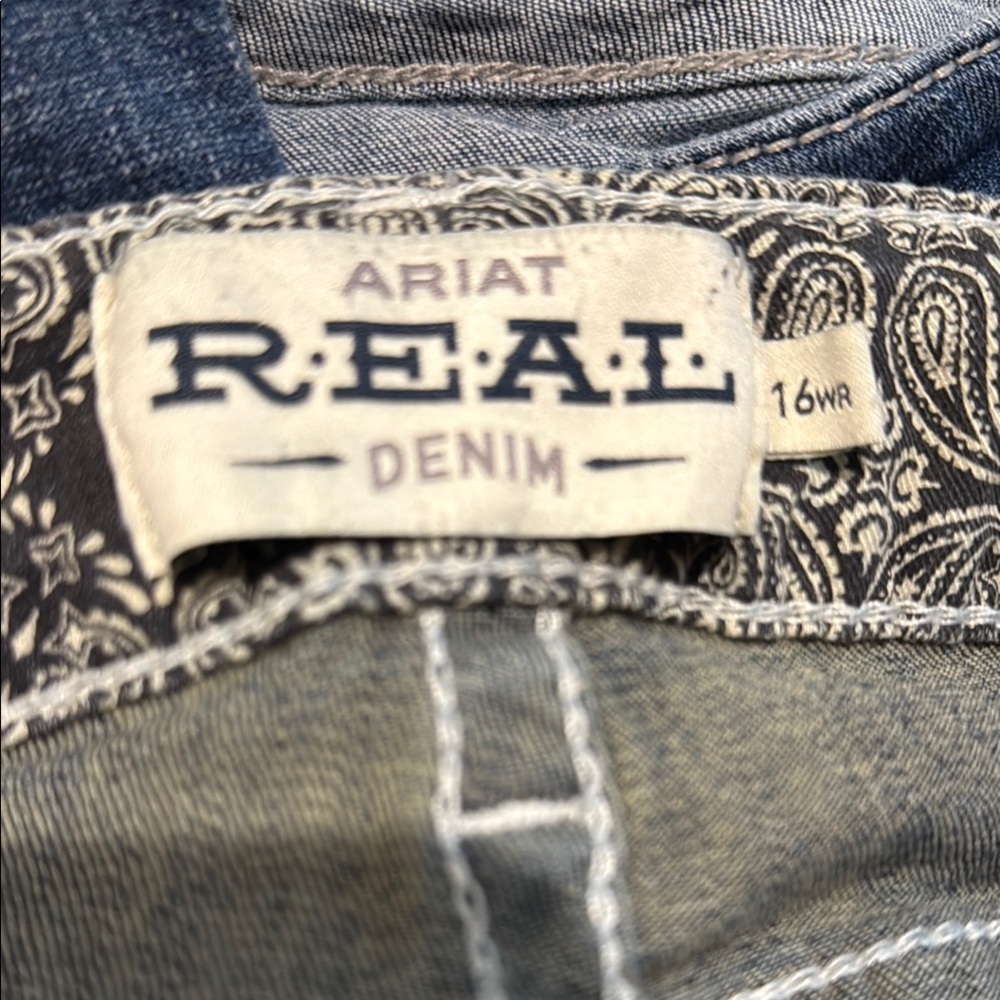 Ariat REAL Denim Jeans with Blue and Tan Accents
